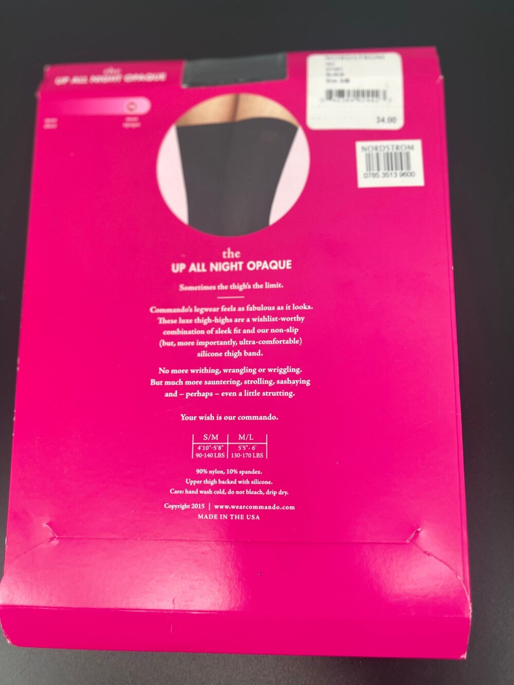 Commando Totally Clueless opaque thigh highs in black S/M CherHorowitz 90’s Vibe